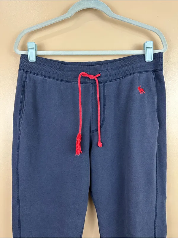 Y2K Abercrombie & Fitch Womens Sweatpants Large Navy Red Moose Logo Vintage - Image 2