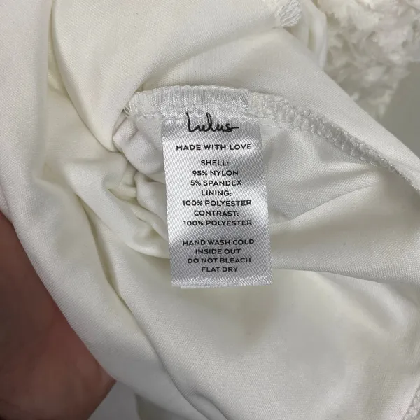 Lulus White Romantic Lace Textured Bodycon Midi Dress Sz.S NWT - Image 15