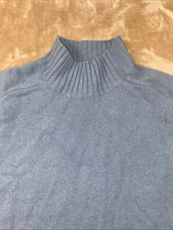 J. Crew mock turtleneck lambs Wool Periwinkle Light Blue Sweater - Image 4