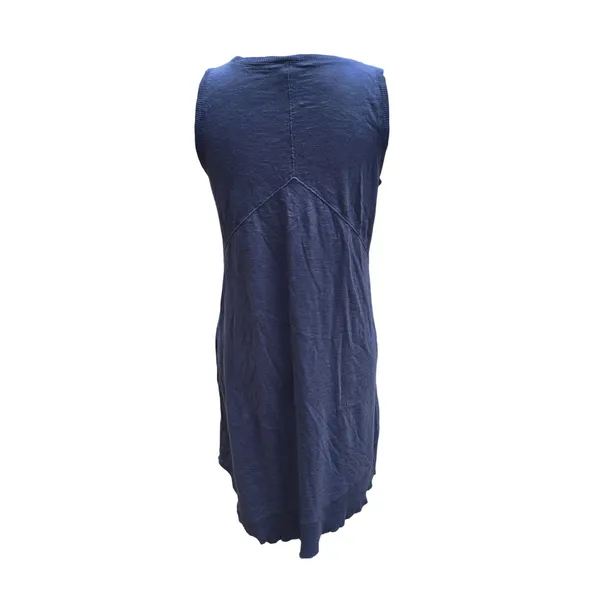 Lilla‎ P Navy Blue Pima Cotton Modal Sleeveless Pocket Mini Dress Small - Image 7