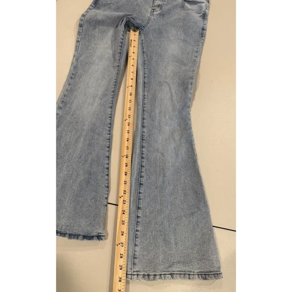 Pacsun Flare Jeans Women 29" Cotton Retro Stretch 70s Hippie Travel Vacation - Image 6