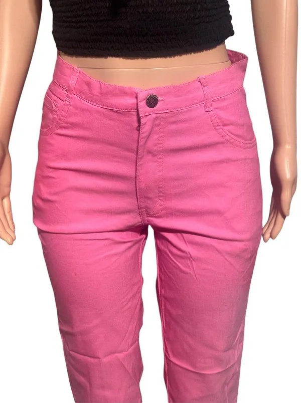 Comfort fit Women's pink high waist straight leg pant size L,XL - Image 6