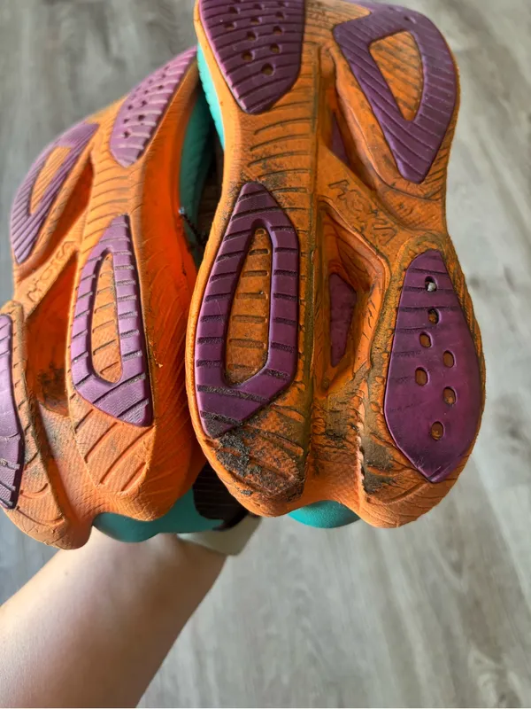Hoka Mach X 2 Running Shoes in Black, Teal, Orange and Pink - Image 7