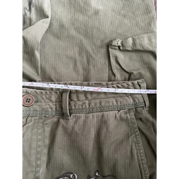 Free People "Every Rose" Zippered Cargo Graffiti Pants 8 - Image 7
