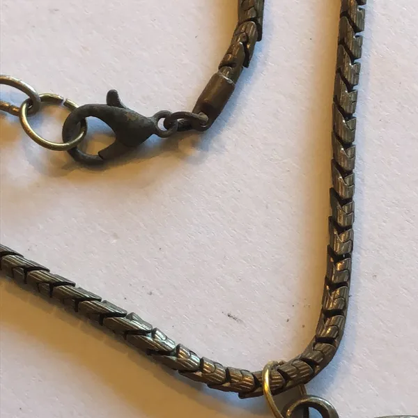 Vintage Jaguar Aged Bronze Tone Pendant Necklace - Image 5