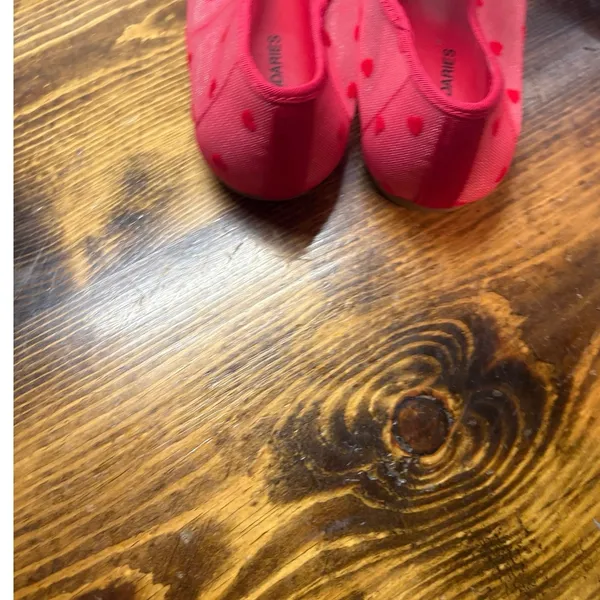 No Boundaries‎ Red Mesh Pilka Dot Flats Size 10 - Image 5