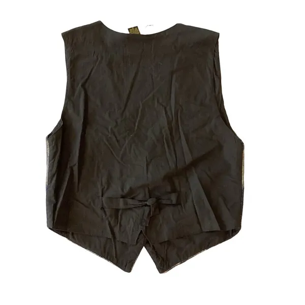 Vintage A J Patchwork Vest Green Size M - Image 5