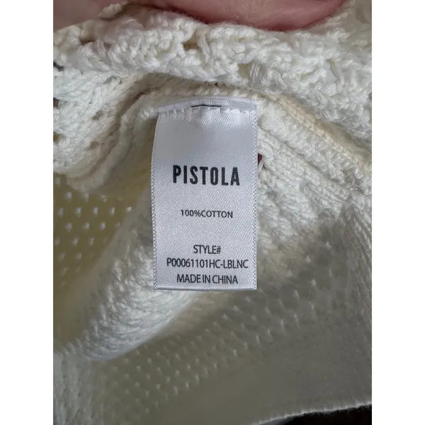 Pistola Beck Open Knit Cream Sweater Size Small - Image 7