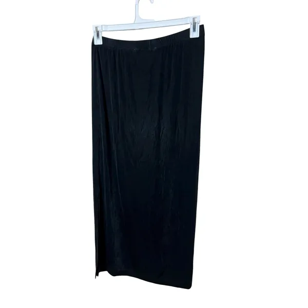 French Laundry Black Maxi Skirt‎ with Slit Stretch Career Casual Size M - Image 9