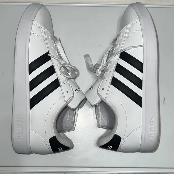 Adidas Women's Grand Court Cloud Foam White/Black- Size US 10 Sneakers Shoes - Image 5