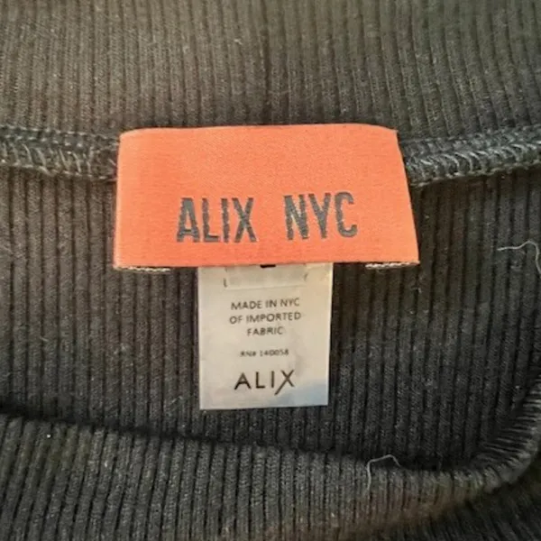 Alix NYC Long Sleeve Crop Top in Black - Image 4