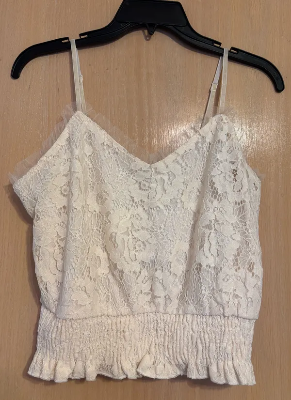 Willow + Root Ivory Lace Tank Top - Image 3