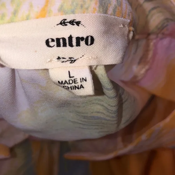ENTRO multicolor pastel boho top size large - Image 5