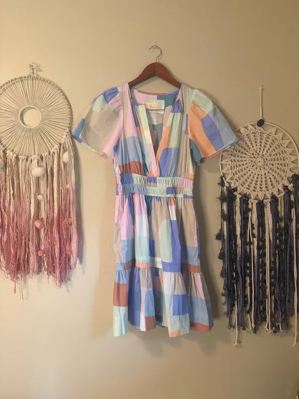 Anthropologie Somerset Mini Dress Pastel Multicolor Size XS - Image 2