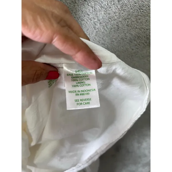 Lilly Pulitzer Emie Dress White‎ Eyelet Babydoll Fit Flare Cottagecore Size 10 - Image 8