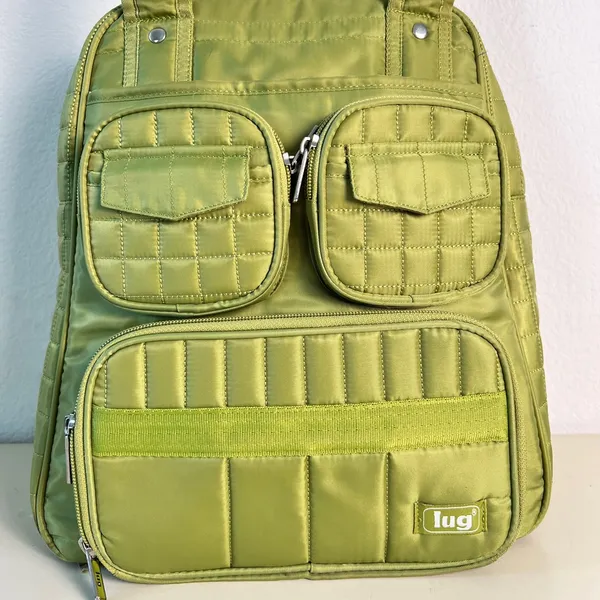 Lug Green Overnight‎ Tote Shoulder Bag Zippered Pockets Travel Bag - Image 3