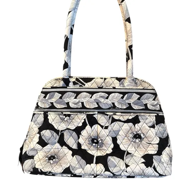 Vera Bradley Camellia Bowler Style Zip Quilted Shoulder Bag - Image 2