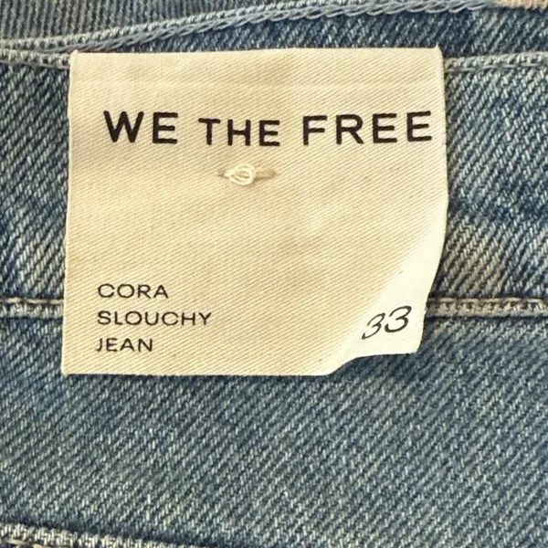 FREE PEOPLE WE THE FREE Cora Slouchy Jean Mid Rise Button Fly Meadow NEW - Image 11