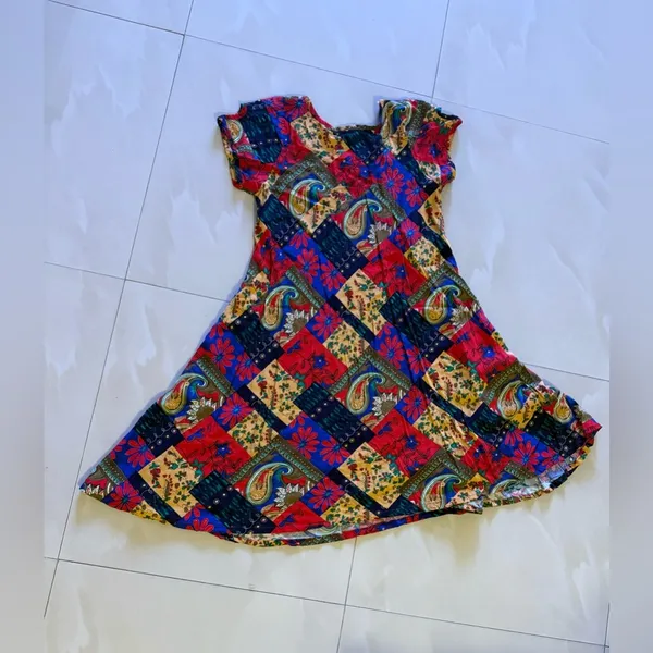 Multi colored cotton dress MULTI-COLOR Floral DRESS Young WomanSummer Spring s - Image 11