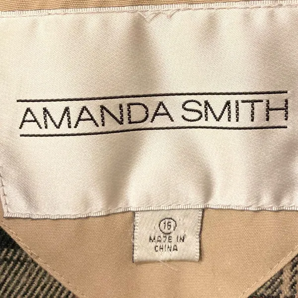 Amanda Smith Women's Khaki Double-Breasted Trench Coat w Removable Liner Size 16 - Image 3