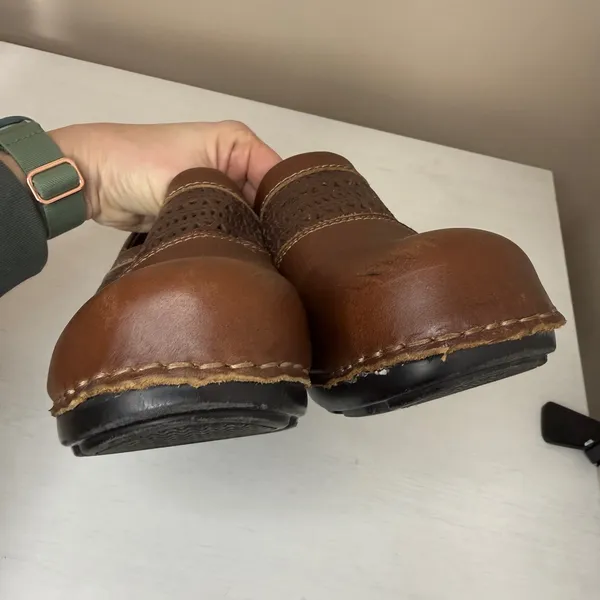 Björndal Brown Leather “Eliana” Clogs Sz 10 Boho Cottagcore Festival - Image 4