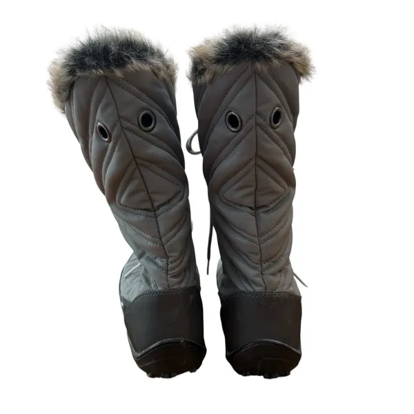 Columbia Women's Waterproof Winter Snow Boots‎ Faux Fur Lined Gray Size 10 - Image 8