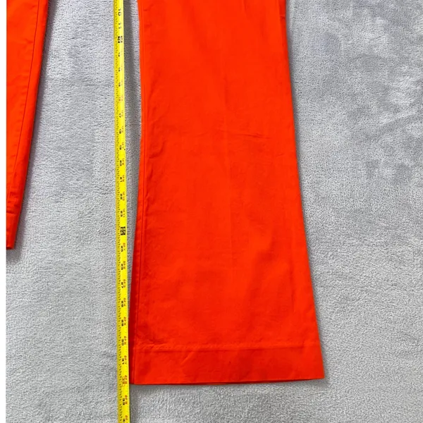 Gap Perfect Khaki Pants Womens 04R Lava Orange Flare Stretch‎ Chino Retro Bright - Image 10