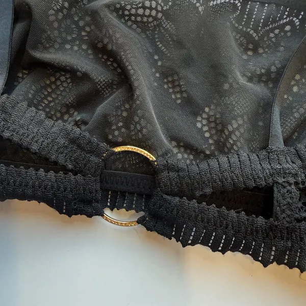 Aerie NWT Lace Mesh Bralette Bra Black Size Small S NEW - Image 10