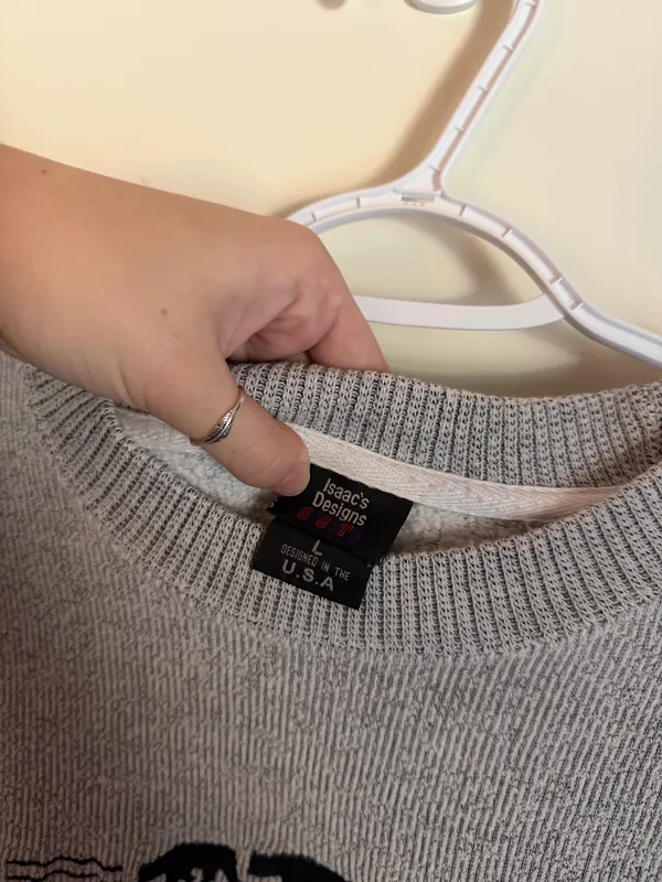 Embroidered Sweatshirt Gray Size L - Image 4