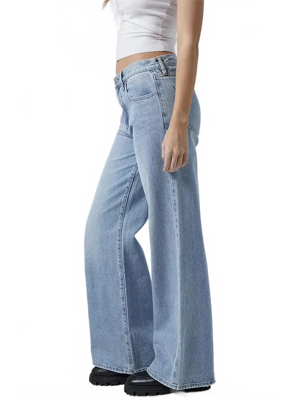PacSun Lena Low Rise Super Baggy Jeans Indigo NWT Size 34 - Image 3