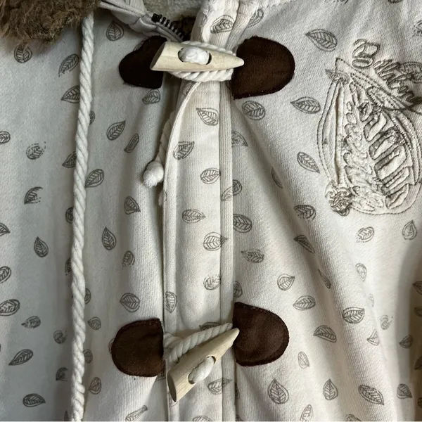 Billabong Vintage Wood Toggle‎ Leaves Zip Up Sweater - Image 4