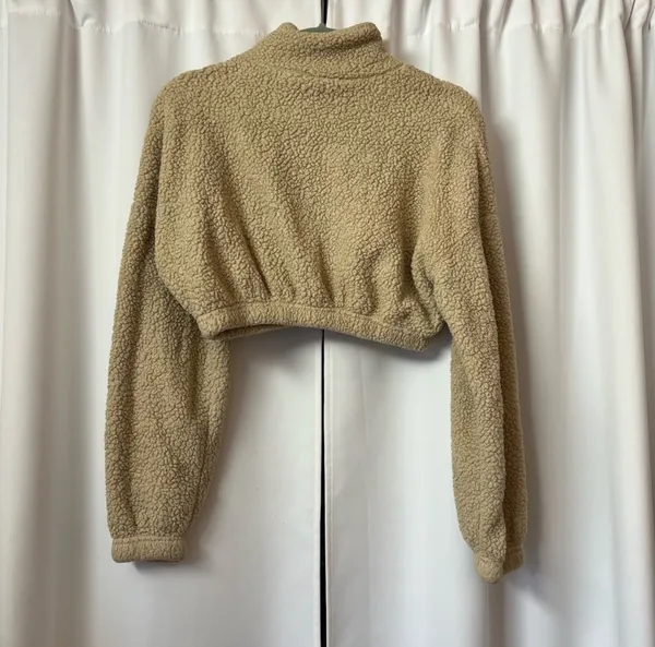 SheIn Beige Fuzzy Two Piece Co-ord Lounge Set Size Medium - Image 3