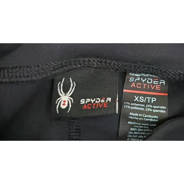 Spyder Athletic Drawstring Stretch Joggers Black Active Athleisure Size XS - Image 4