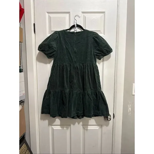 Madewell corduroy aidy square-neck tiered mini dress 2 - Image 3