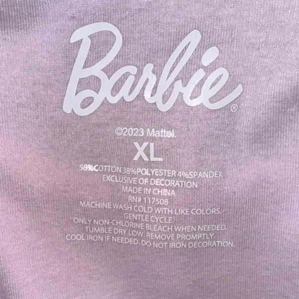 Barbie Light Pink Tank Top Size XL - Image 8