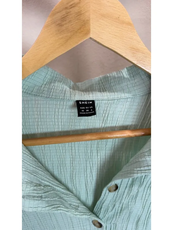 Size M Vintage Wash Gauze Lightweight Long Sleeve Blouse - Image 2