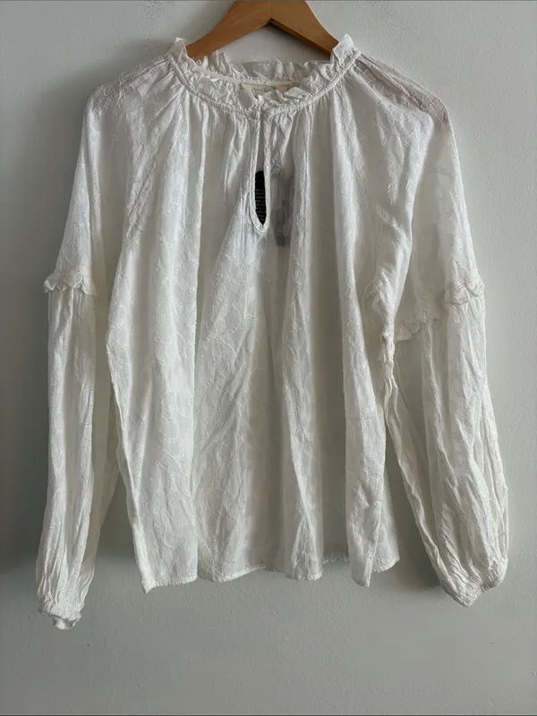 Forever That Girl x Anthropologie Long Sleeve Justine Blouse Women’s Small - Image 4