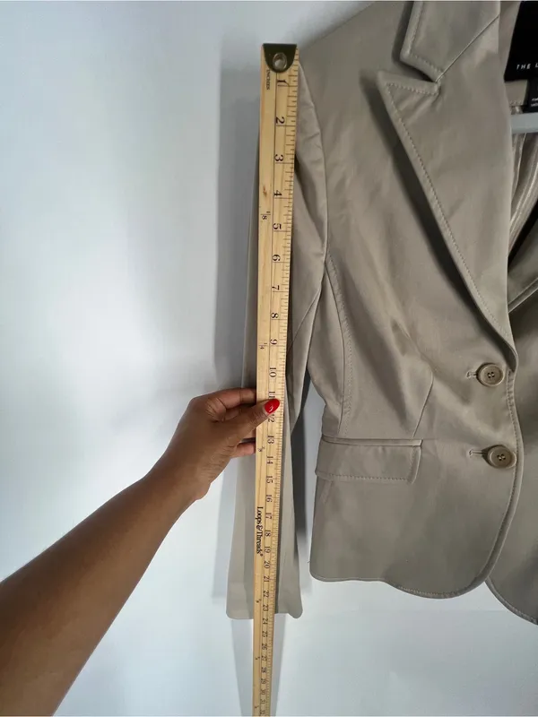 The‎ Limited Tan Stretch Cotton Fitted Blazer Size 2 - Image 11