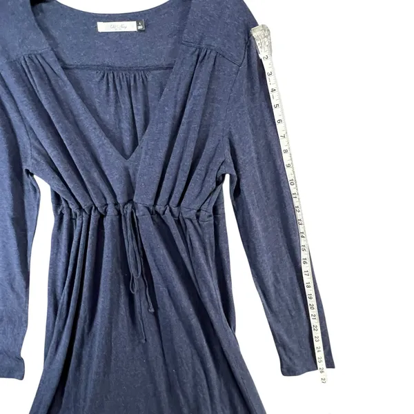 Old Navy Y2K Babydoll‎ Dress Womens L Blue Modal Blend Empire Waist Soft Stretch - Image 11