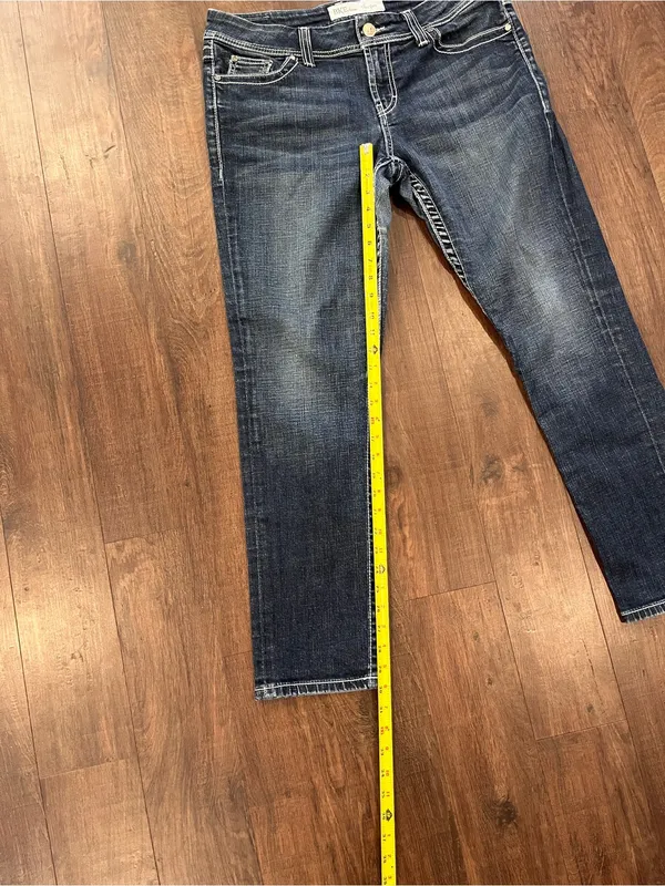 Buckle BKE Jeans Women's Blue Denim Harper Skinny Pants Size 33 33x30 Dark Wash - Image 4