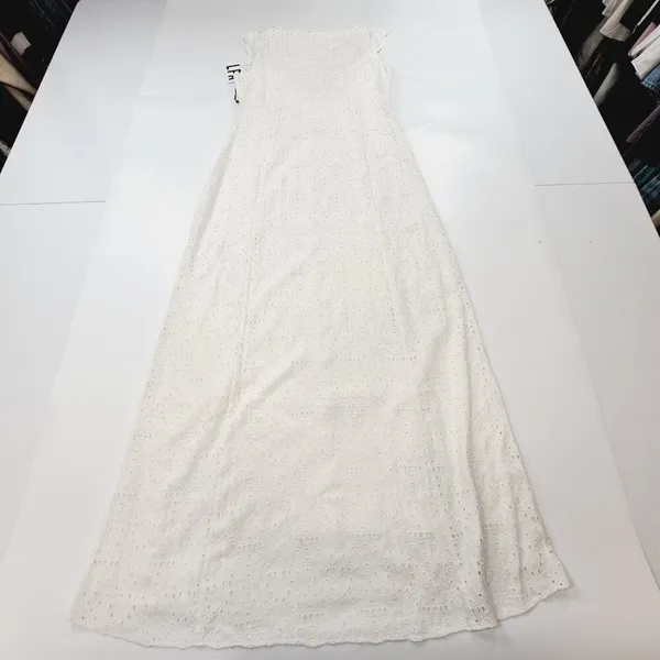 LPA Gabriella Eyelet Maxi Dress in Coconut Milk Medium - Image 12