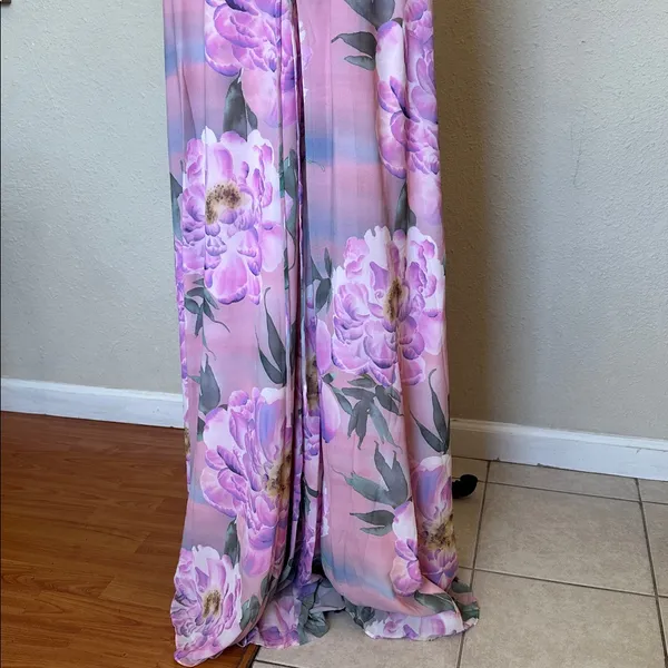 House‎ of CB ‘Seren Pink Floral Floral Lace Back Maxi Dress NWOT Size L A-C - Image 5
