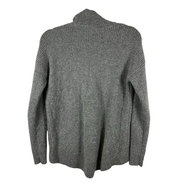 Madewell Gray Waffle Stitch Turtleneck Sweater Merino Wool Alpaca Blend Small S‎ - Image 2