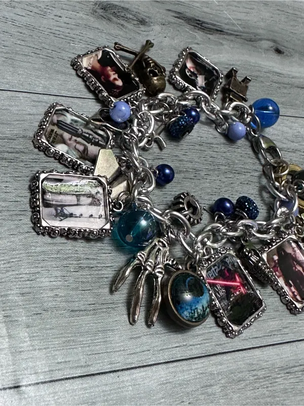 Star Wars Silver-Tone Charm Bracelet Watch Accessory with Blue Accents - Image 5