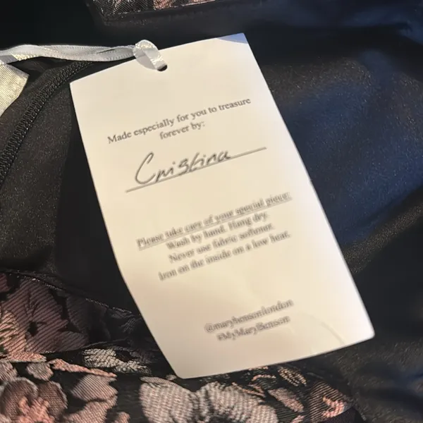 Mary Benson Lucinda Winter Floral Black & Pink Jacquard Dress Sz S‎ NEW Prairie - Image 11
