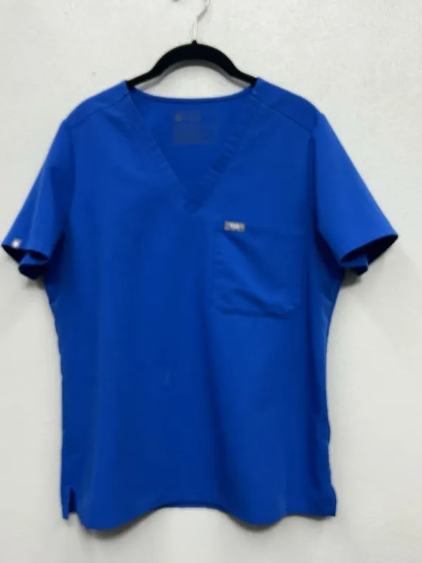 FIGS Caterina One-Pocket Scrub Top Women's Medium Blue Flawed READ - Image 2