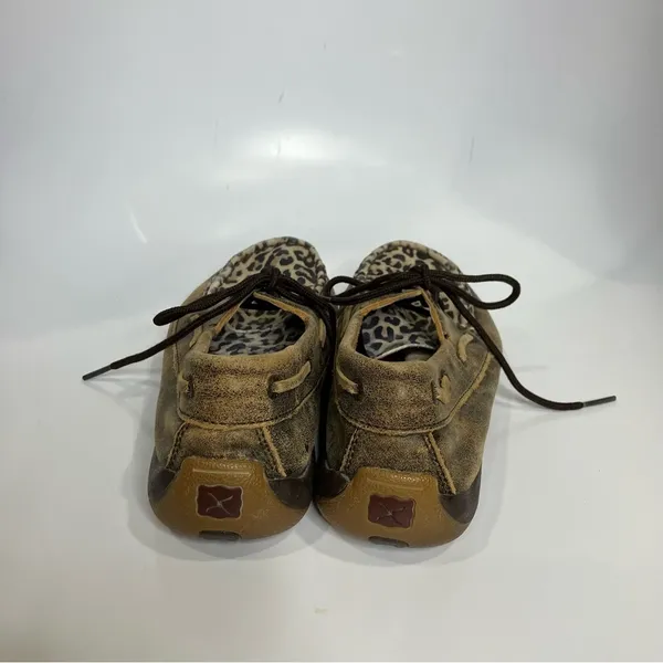Twisted X cheetah print driving Mocs leather animal print women’s size 8.5‎ - Image 5