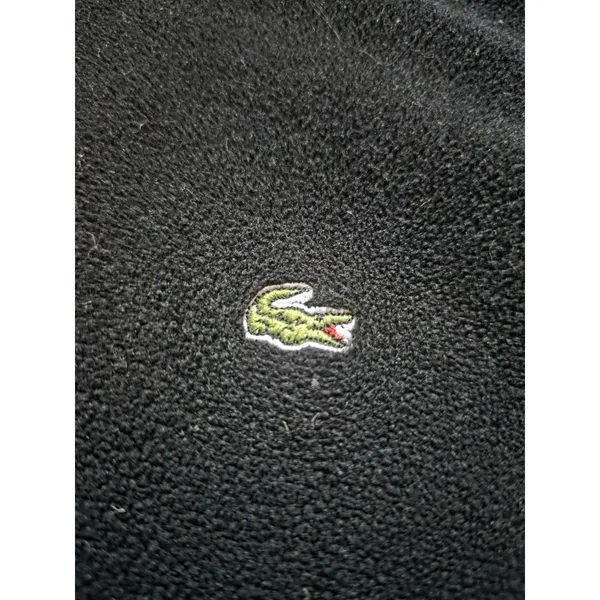 Lacoste Jacket Womens Size 40 Black Fleece Full Zip Embroidered Logo Gator - Image 2