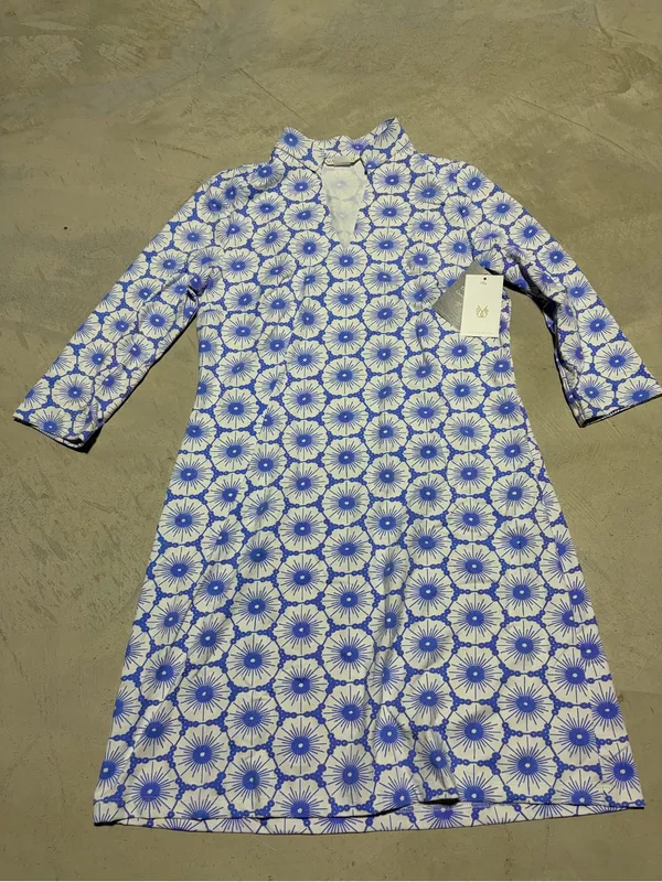 Mahi gold NWT Charleston Chatham lace regatta blue dress large MSRP$190 - Image 2