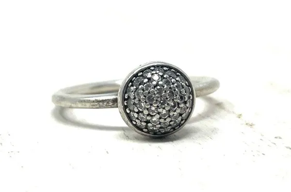 Pandora cluster dome ring, sterling silver, size 56 or 7.5 - Image 3